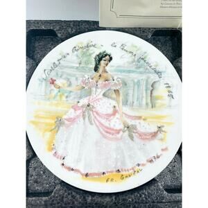 Limoges Scarlet In Crinoline The Inaccessible Woman 1865 Collector’s Plate w box